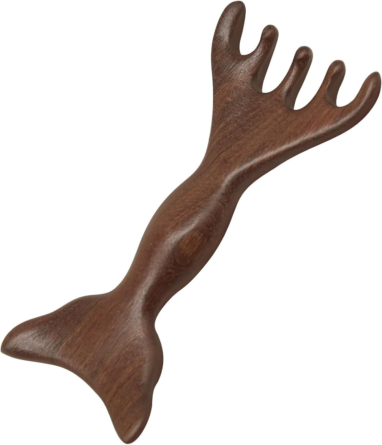 Double-Headed Five-Finger Massage Comb, Wooden Massage Comb Five Touch Therapy Tool for Men Women Moderate Size and Easy to Carry, Can Be Used on Eyes Face & Neck